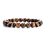 Cherry Tree Collection Tiger's Eye Beaded Stretch Bracelet, 8mm