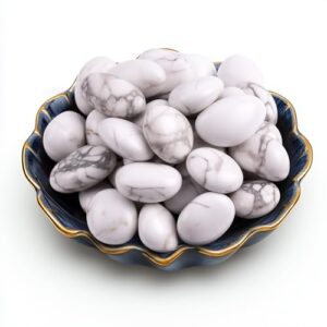 SigMntun Polished Stone Set Howlite Crystals