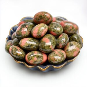 SigMntun Polished Stone Set Unakite Crystals