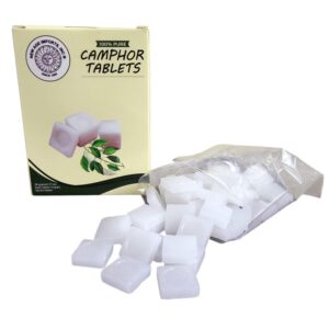 New Age Imports Camphor Tablets, 90 Grams, 100% Natural for Incense and Puja