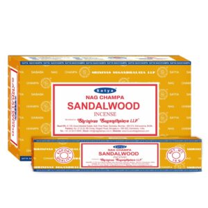 Satya Sandalwood Incense Sticks, 12 Box Value Pack