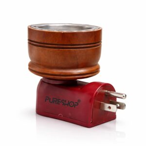 PURESHOP Electric Camphor Diffuser and Wax Warmer, Wooden