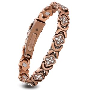 Feraco Pure Copper Bracelets for Women, Ultra Strength Magnetic