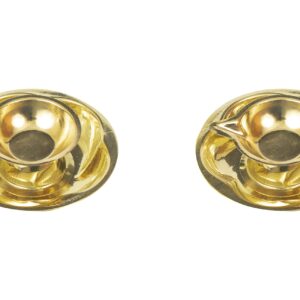 Spillbox Traditional Brass Diya for Puja, Set of 2 Lotus Diyas