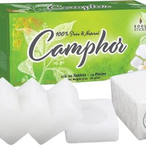 Soul Sticks Natural Camphor Blocks, 56 g / 12 Tablets