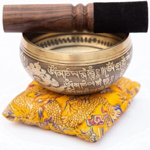 Himalayan Bazaar Tibetan Singing Bowl Set - Bronze Master Grade
