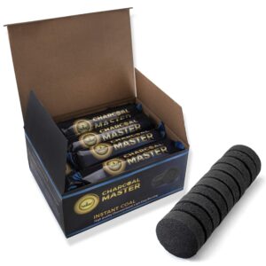 Charcoal Master Coal Disks for Incense, 100 Quick Lighting Tablets, 40mm