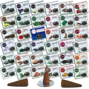TRUMIRI Assorted Incense Cones, 120 Count, 12 Fragrances
