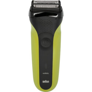 Braun Series 3 300s Electric Shaver — Black/Volt Green