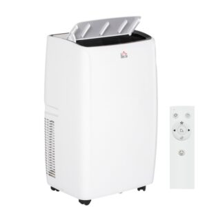 HOMCOM 14,000 BTU Mobile Air Conditioner, with LED Screen - White